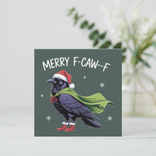 Feliz Navidad Cuervo Divertido Pascua Cuervo Sarcá