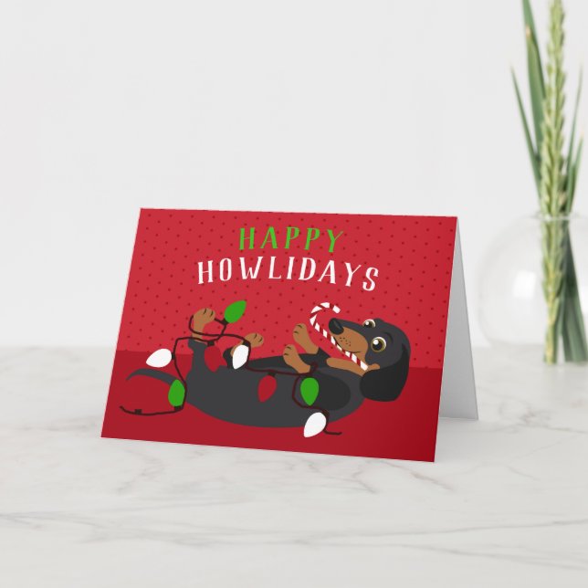Feliz Navidad Cute Dachshund Christmas (Anverso)
