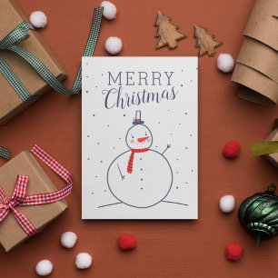 Feliz Navidad   Cute Doodle Snowman