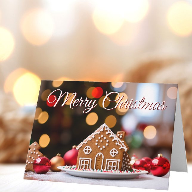 Feliz Navidad Cute Gingerbread House Personalizado (Subido por el creador)