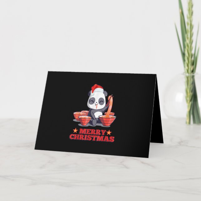 Feliz Navidad Cute Ramen Panda Fideos Japoneses (Anverso)