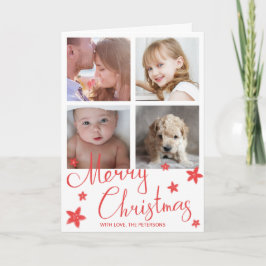 Feliz Navidad Cute Red Chalk Collage de fotos