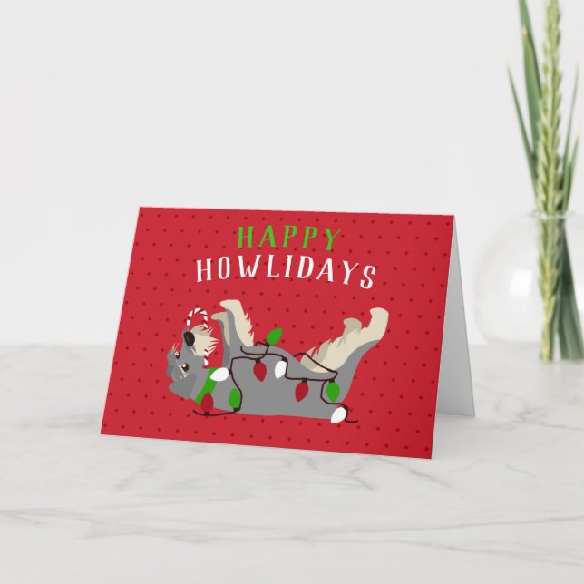 Feliz Navidad Cute Schnauzer (Anverso)