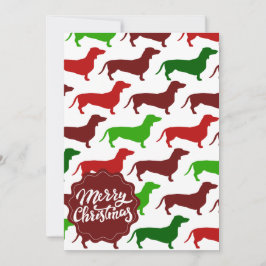 Feliz Navidad Dachshund Wiener Dog Pattern