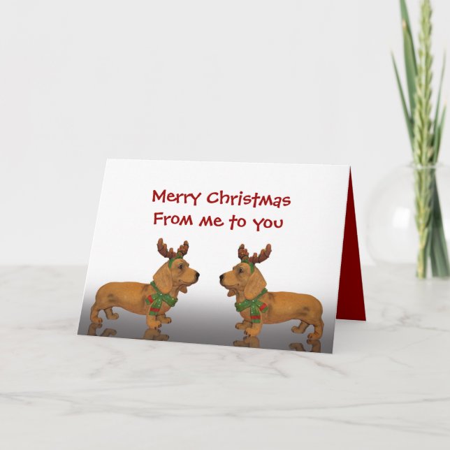 Feliz Navidad Dachshunds (Anverso)