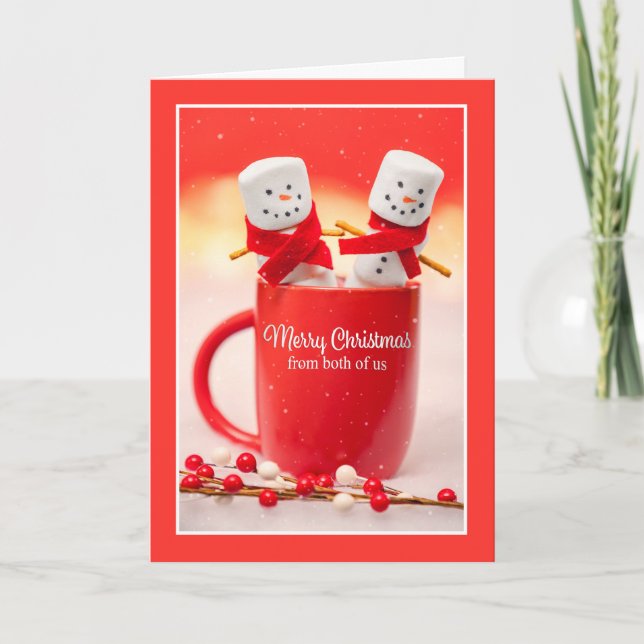 Feliz Navidad de Ambos de Nosotros Pareja de Malva (Anverso)