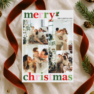 Feliz Navidad de Holly Brillante Divertida Familia