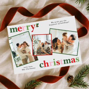 Feliz Navidad de Holly Brillante Divertida Familia