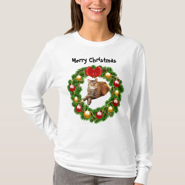 FELIZ NAVIDAD DE LA Camiseta CAT (Anverso)
