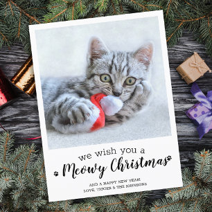 Feliz Navidad De La Foto Del Gato Mascota Moderno.