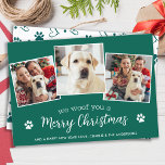 Feliz Navidad De La Foto Del Personalizado Perro 3<br><div class="desc">¿Buscando una manera única de difundir alegría por las vacaciones esta temporada? ¡No busque más que nuestras tarjetas de vacaciones de mascota de Navidad We Woof You! Nuestra tarjeta "We Woof You a Merry Christmas" es a la vez linda y moderna, con un mensaje divertido y festivo que seguramente difundirá...</div>