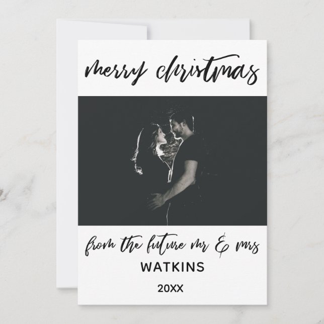 Feliz Navidad de los futuros Sr y Sra, Foto BW (Anverso)