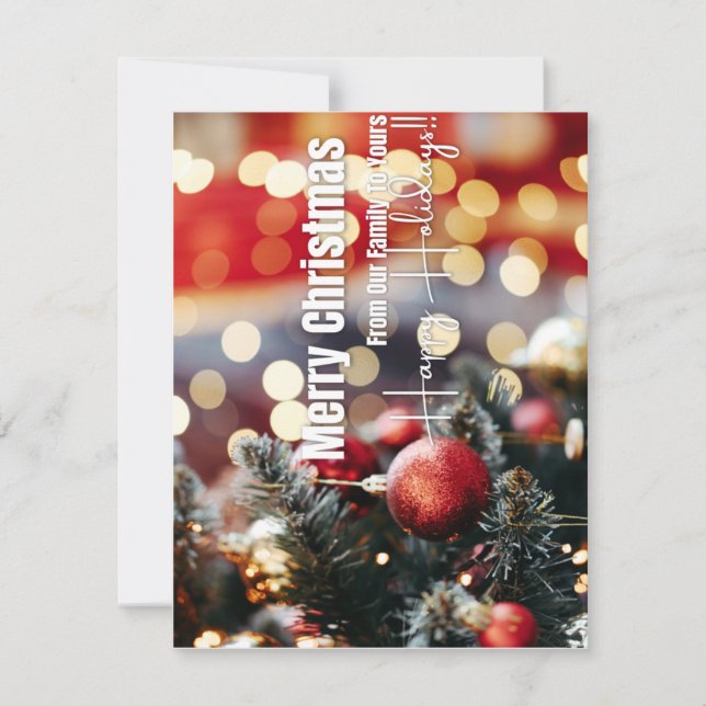 Feliz Navidad De Nuestra Familia A La Tuya (Anverso)