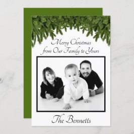 Feliz Navidad de nuestra familia a tu tarjeta de f