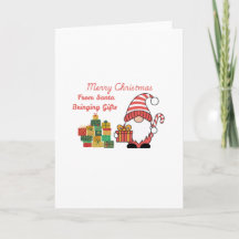 Feliz Navidad de Papá Noel en una tarjeta de Navid