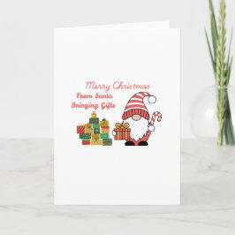 Feliz Navidad de Papá Noel en una tarjeta de Navid