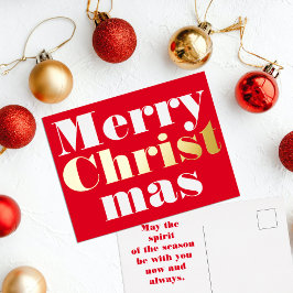 Feliz Navidad de Papel de Aluminio Tarjeta de Vaca