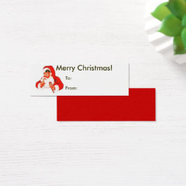 Feliz Navidad de parte de la etiqueta de Santa