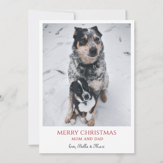 Feliz Navidad de parte de los perros (Anverso)