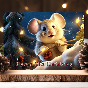 Feliz Navidad de Ratones Ratón Adorable