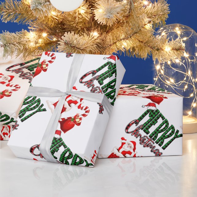 Feliz Navidad de Santa - Papel de Regalo Mate (Vacaciones)