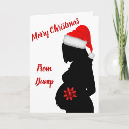 Feliz Navidad de tarjeta de embarazo