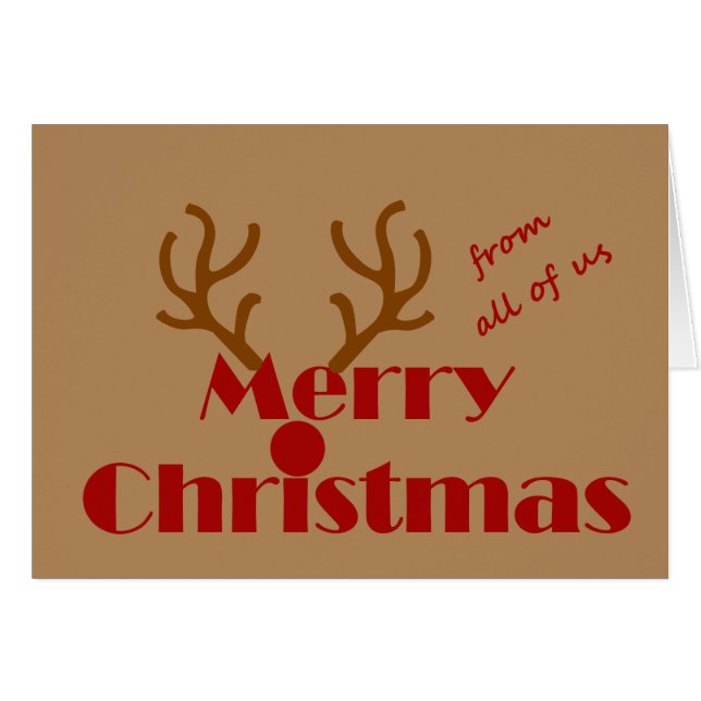 Feliz Navidad de todos los renos divertidos (Anverso (Horizontal))