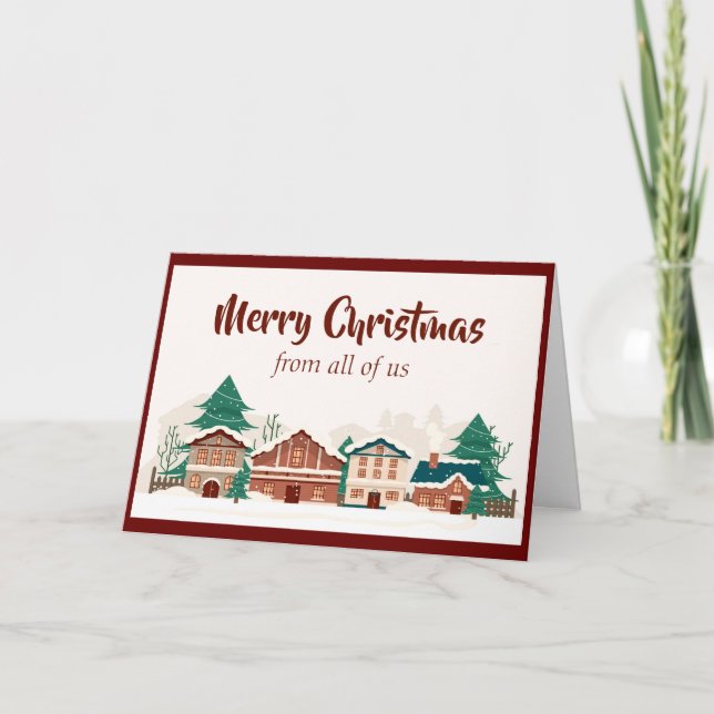Feliz Navidad de todos nosotros Vintage Village (Anverso)