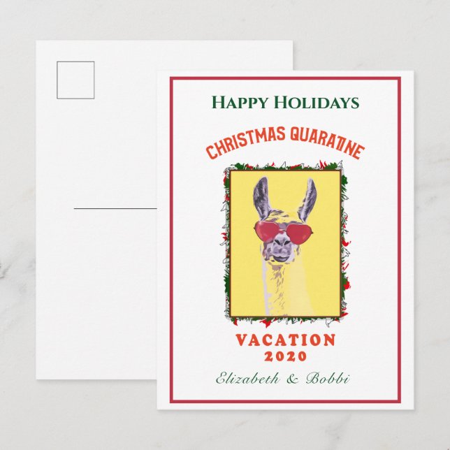 Feliz Navidad de vacaciones Personalizado divertid (Anverso / Reverso)