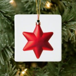 Feliz Navidad Decoración de la estrella roja con t