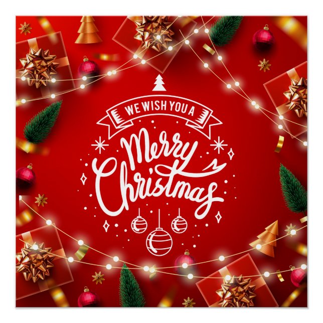 Feliz Navidad Decoraciones navideñas (Anverso)