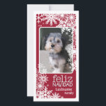 ¡Feliz Navidad - déjelo nevar!<br><div class="desc">Modifique esto para requisitos particulares con 1 foto de la vertical/del retrato,  su apellido,  y el año en curso.</div>