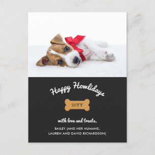 Feliz Navidad del perro Carbón con foto