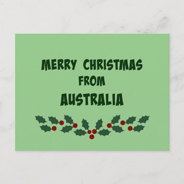 Feliz Navidad desde Australia (Anverso)