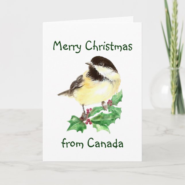 Feliz Navidad desde Canadá, pájaro de pollo (Anverso)