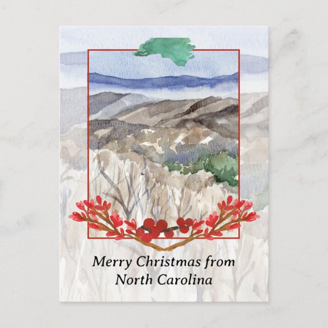 Feliz Navidad desde Carolina del Norte Blue Ridge (Anverso)