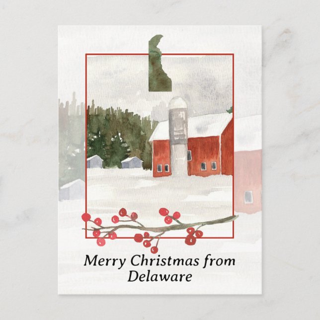 Feliz Navidad desde Delaware Farm Red Barn Silo (Anverso)