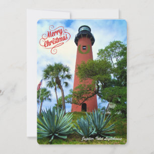Feliz Navidad desde el faro de Florida Jupiter