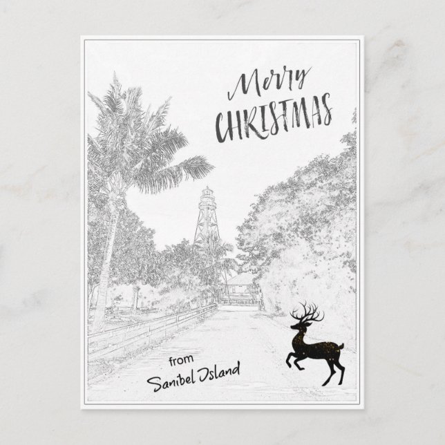 Feliz Navidad desde el faro de la isla Sanibel FL (Anverso)