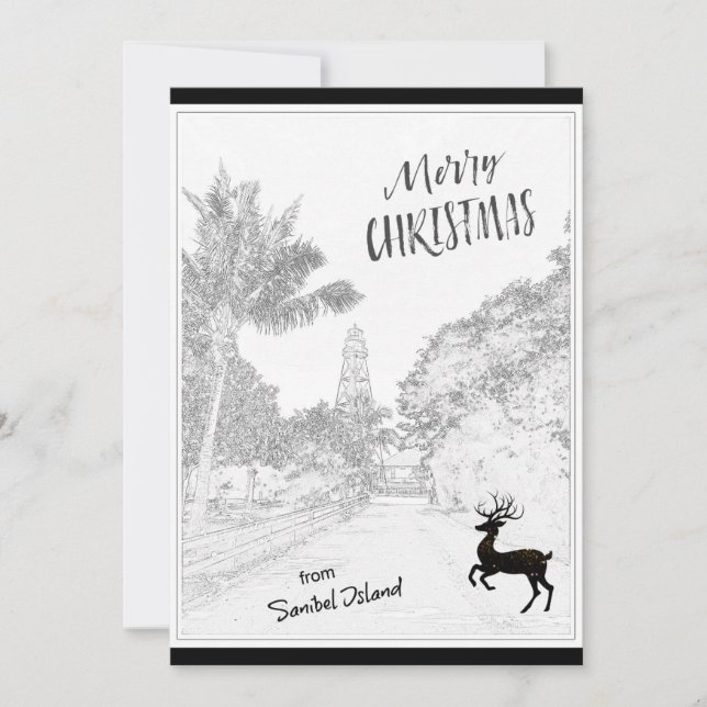 Feliz Navidad desde el faro de la isla Sanibel FL (Anverso)