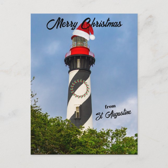 Feliz Navidad desde el faro de St Augustine FL (Anverso)