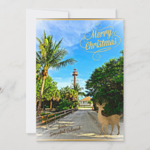 Feliz Navidad desde el faro FL de la isla Sanibel