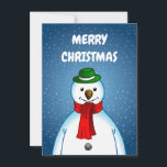 Feliz Navidad desde el hombre de nieve<br><div class="desc">Feliz Navidad con The Snowman en una tarjeta de Navidades.</div>