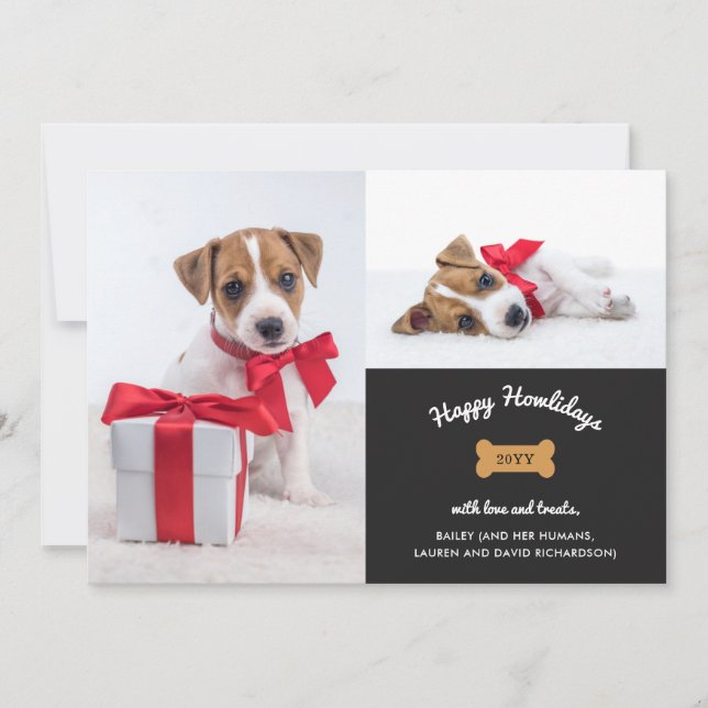 Feliz Navidad desde el perro | Cuadrícula de fotos (Anverso)