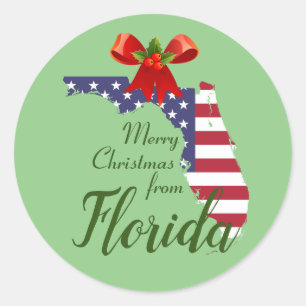 Feliz Navidad desde Florida Sellos para sobres Sti