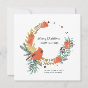Feliz Navidad desde Florida Strawberry Wreath