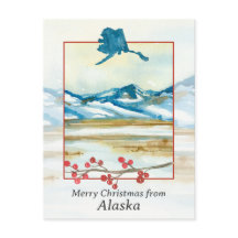 Feliz Navidad desde la montaña de invierno Alaska 