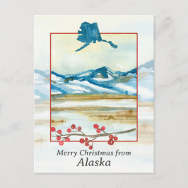 Feliz Navidad desde la montaña de invierno Alaska