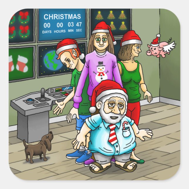 Feliz Navidad desde la Oficina de Santa Calcomanía (Anverso)