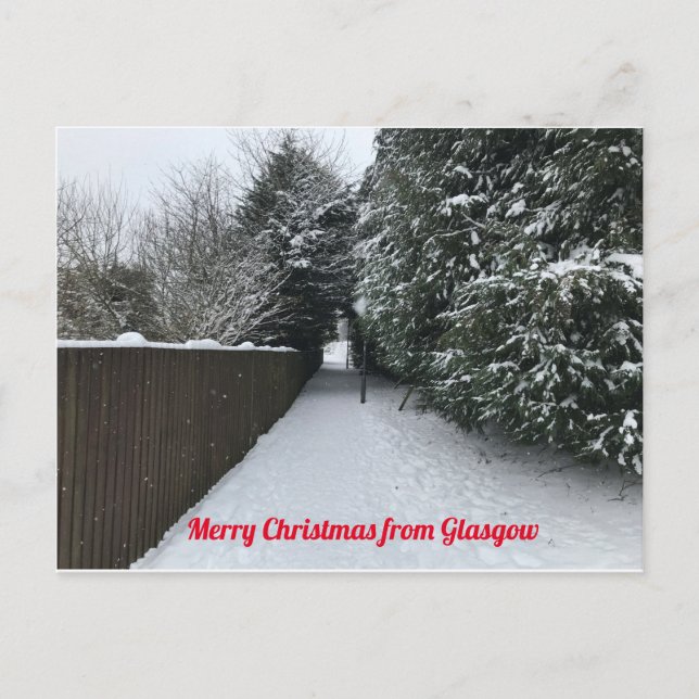 Feliz Navidad desde la postal de Glasgow (Anverso)